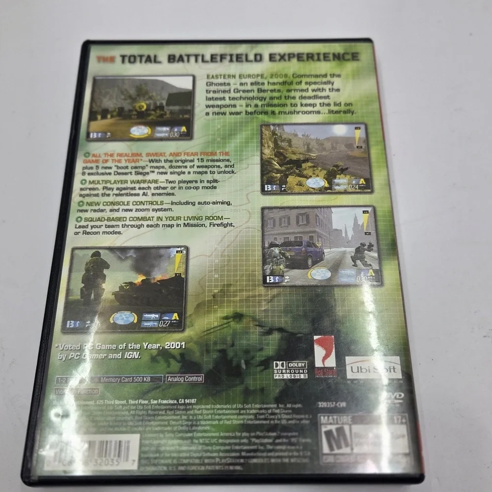 Tom Clancys Ghost Recon Sony PlayStation 2 PS2 Greatest Hits Complete CIB Manual